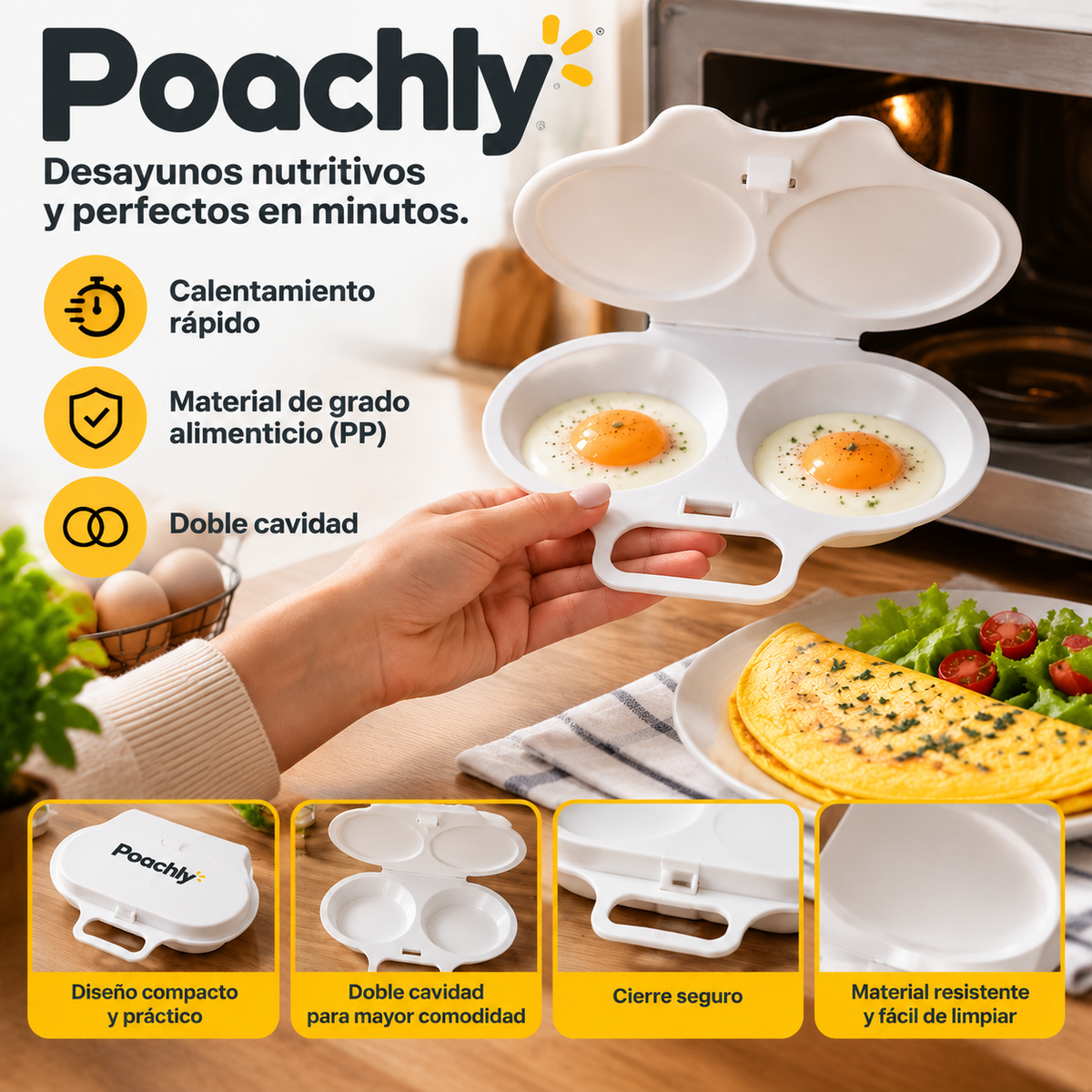Huevos impecables sin esfuerzo diario – Poachly