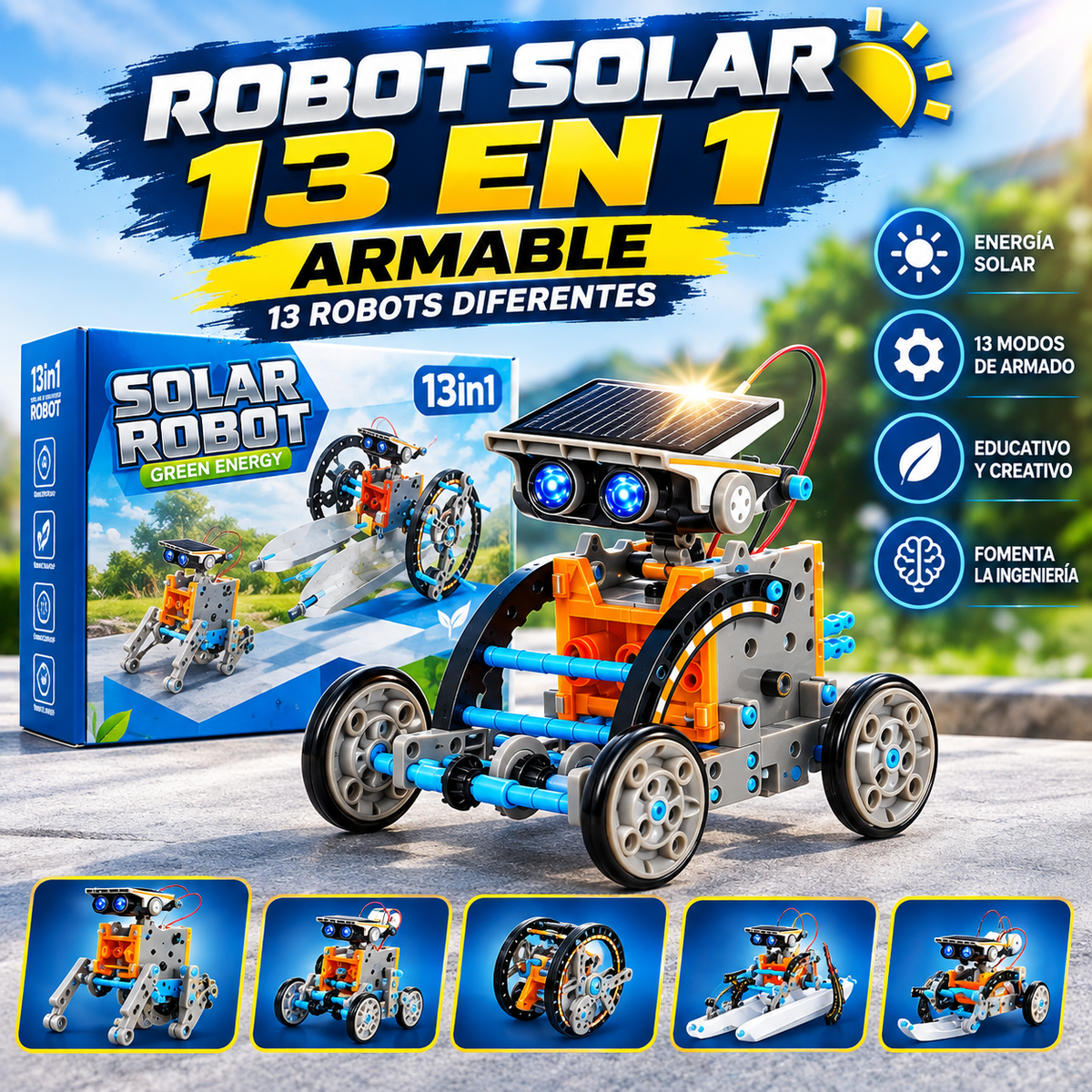 Crea robots y despierta su ingenio – Robolux ( 13 en 1 )