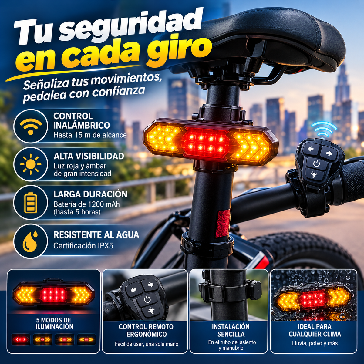 Mayor seguridad y visibilidad al pedalear – GiroLux