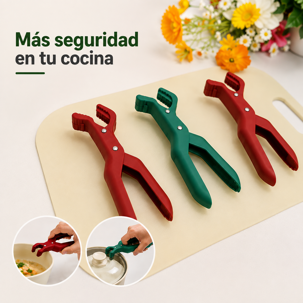 Pinza anti quemaduras Promo x2 unidades