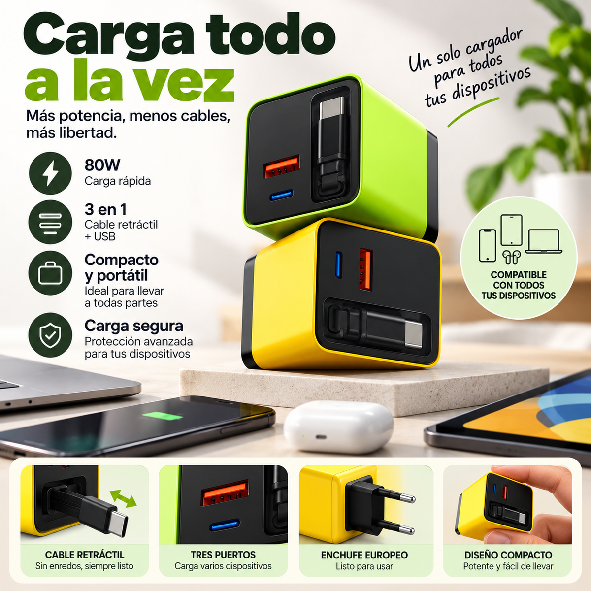 Carga todos tus dispositivos rápido - Voltixa