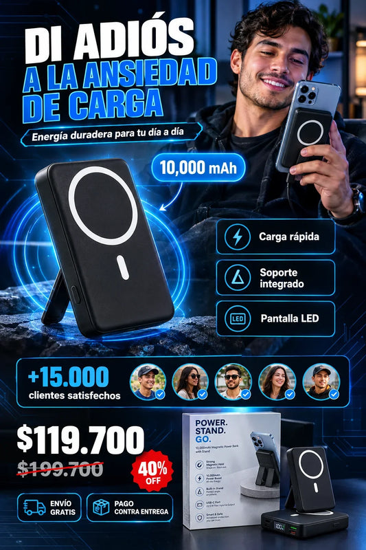 Batería Portátil Inalámbrica Magnética